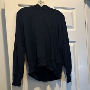 Navy Women's Lululemon Sweater with Hood